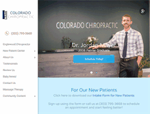 Tablet Screenshot of coloradochiropracticclinic.com